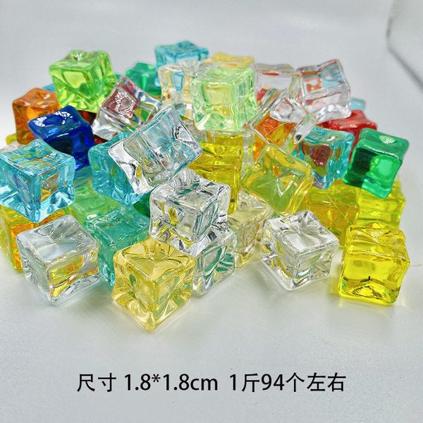 Realistic acrylic transparent ice cubes
