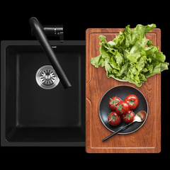 OD59 wholesale quartz stone sink small single tank package kitchen corner vegetable basin sink bar small square tank for washing vegetables