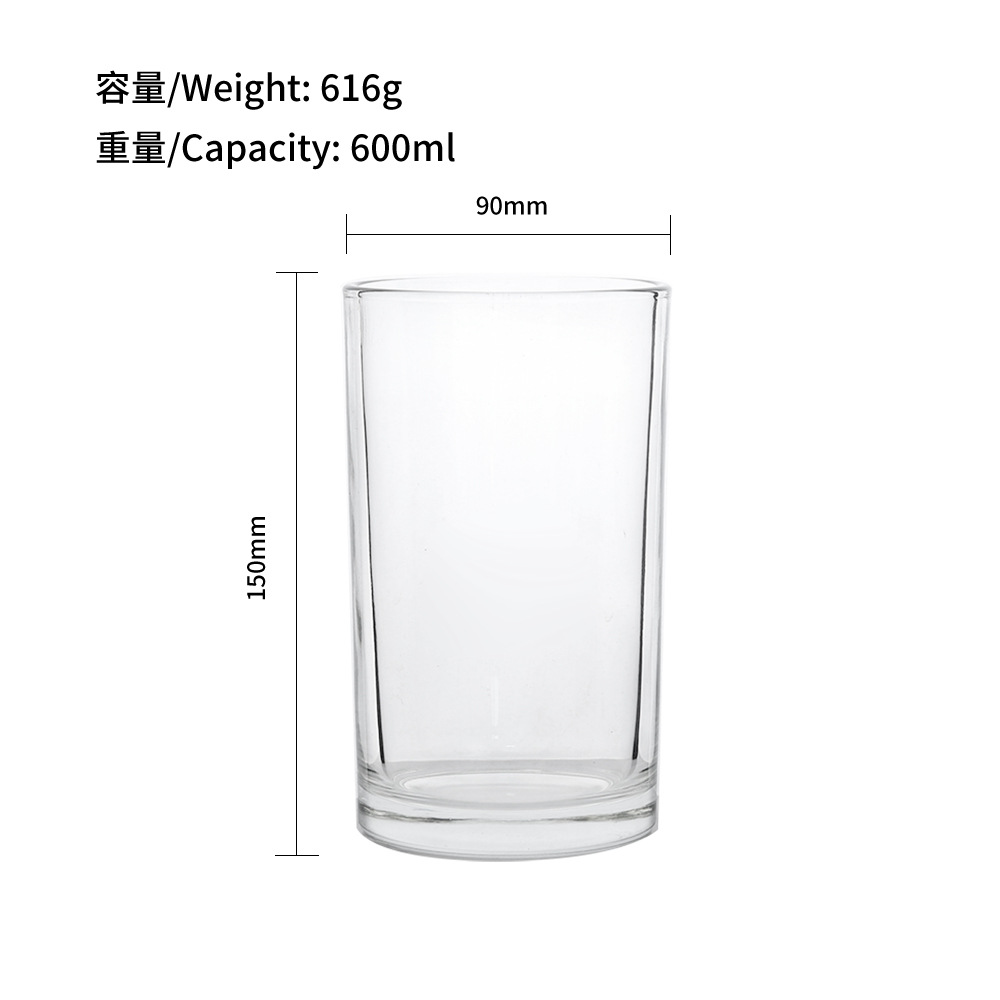 Hot sale Amazon de alta calidad vidrio transparente vela taza taza de frasco de frasco de frasco de frasco 80 90