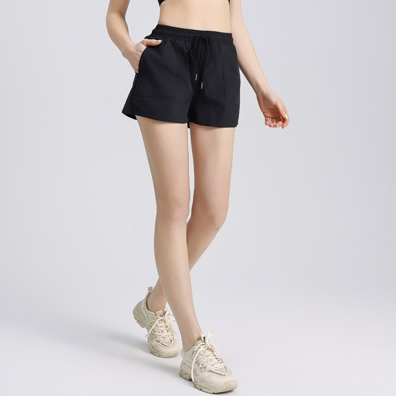 Pantalones cortos deportivos de verano, uso externo, secado rápido, ejercicio suelto, pantalones cortos de tres puntos, pantalones de yoga para mujer, ocio transfronterizo