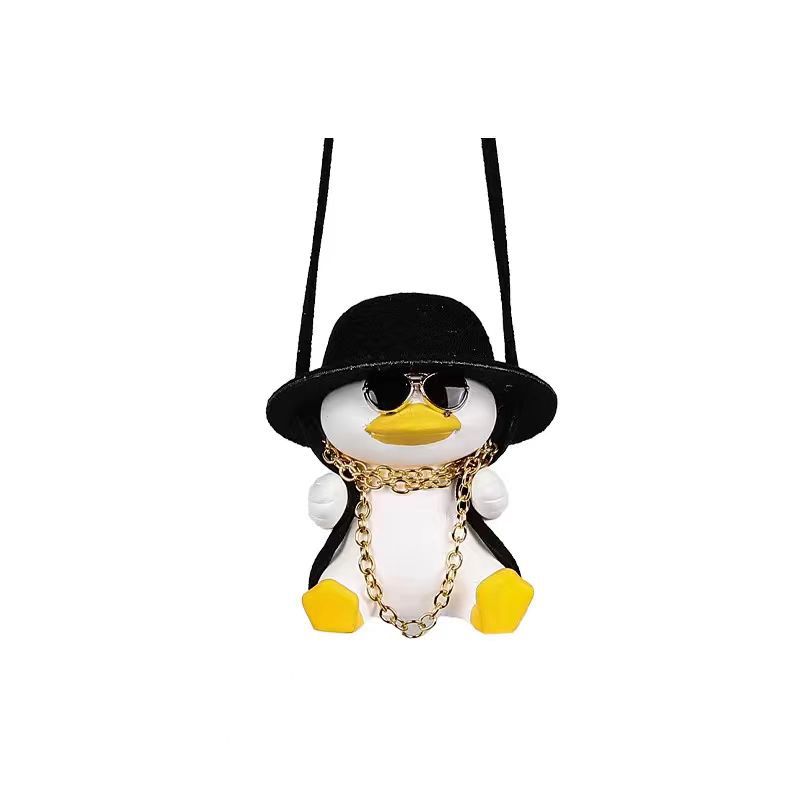Cross-Border Wholesale Car Hanging Ornaments Swing Duck Car Rearview Mirror Car Interior Decoration Car Hanging Decorations Car Accessories