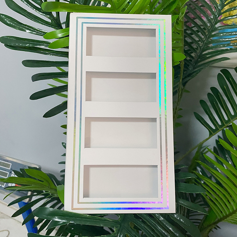 通用4对装睫毛书装纸盒 多对装睫毛盒子 开窗长方形睫毛纸盒