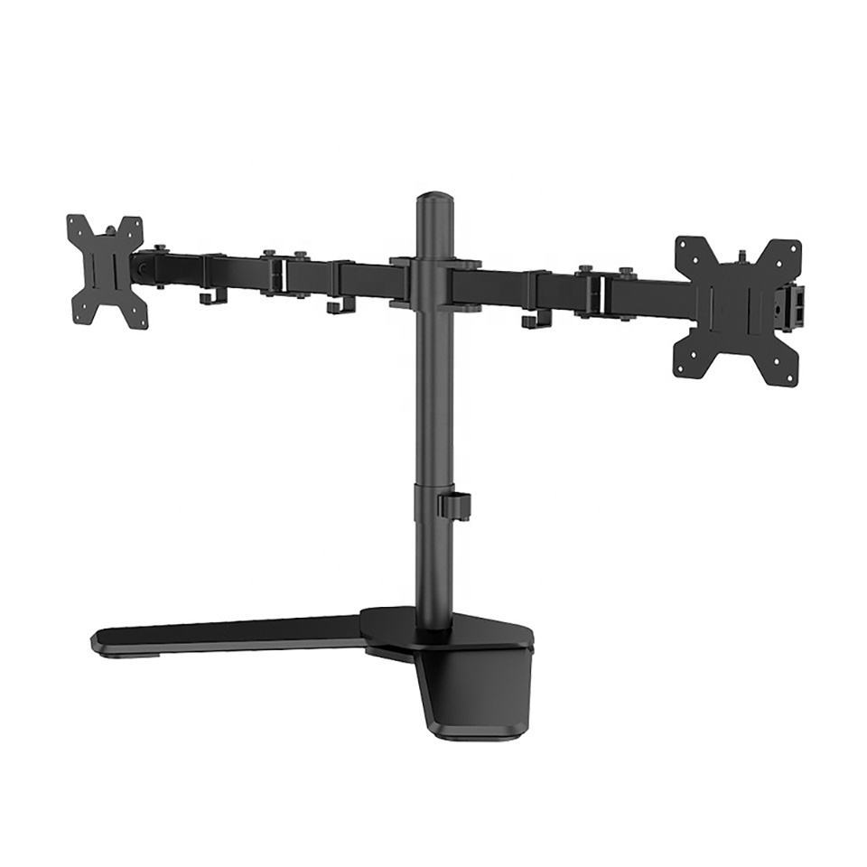 Soporte de pantalla 14 - 27 soporte de computadora móvil multi-aplicación de doble pantalla de rotación libre soporte de escritorio