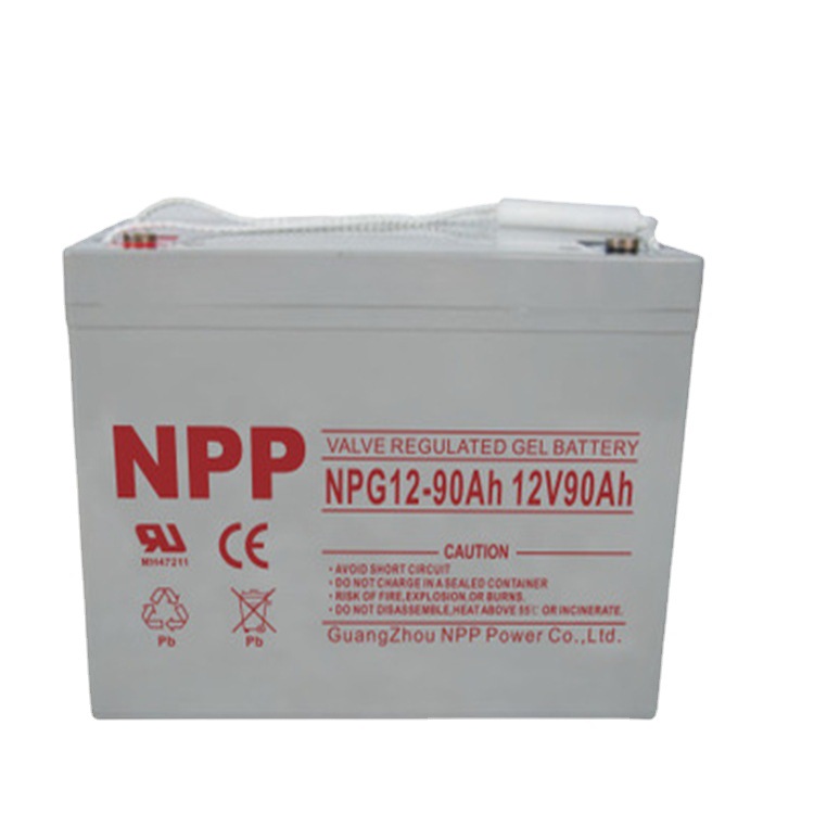 NPP耐普免维护蓄电池NPG12-90 12V90Ah NPG12-80太阳能胶体蓄电池