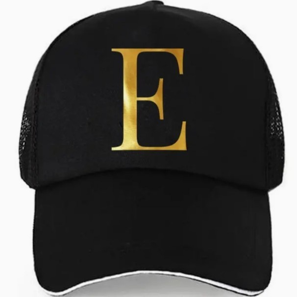 English Letter Trucker Cap 26英文字母印花棒球帽男女情侣网帽|undefined