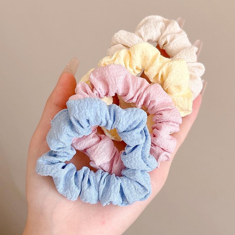 Estilo francés de alta calidad, lazo para el cabello delgado, temperamento simple femenino, banda de goma para el cabello, accesorios para el cabello, nueva funda de cuero de cuerda para el cabello 2025