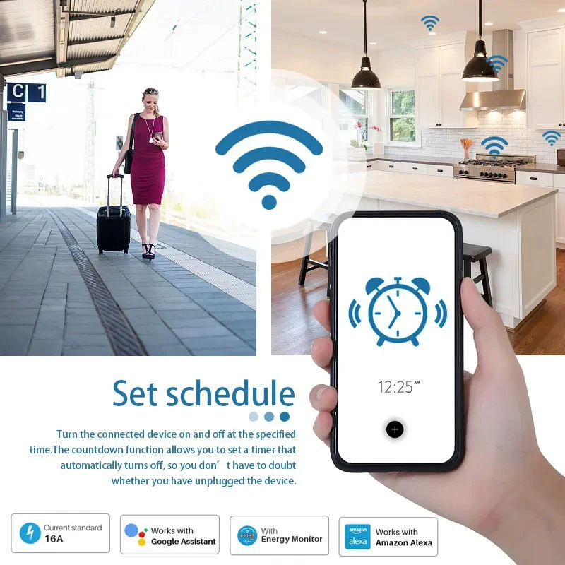 Граффити wifi умная розетка Европа