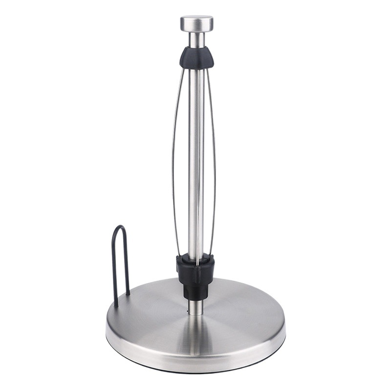 Cuadrado redondo de amortiguación soporte de tejido vertical mesa de comedor de acero inoxidable titular de tejido de cocina de escritorio sin perforar titular de papel de cocina