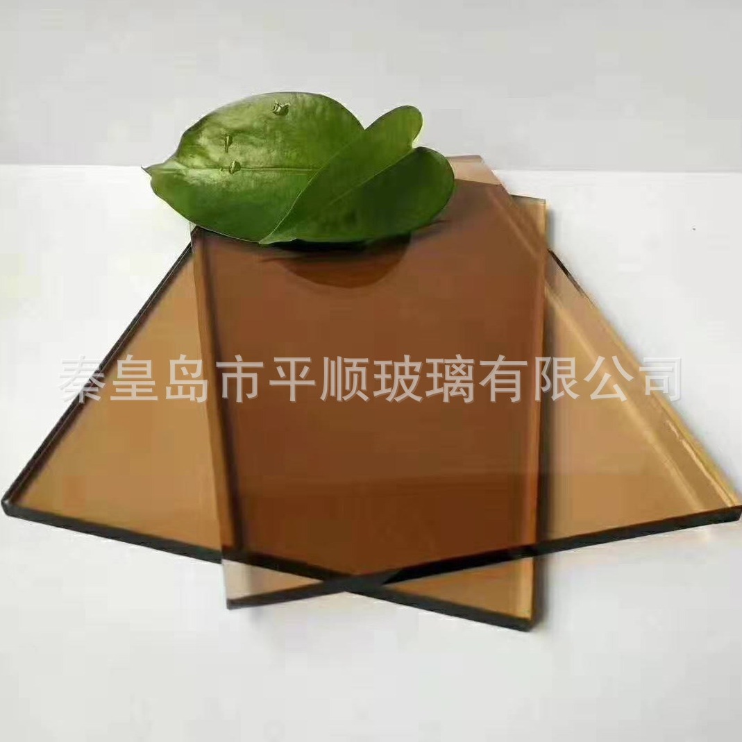 厂家供应4mm 5mm 6mm有色玻璃 着色玻璃原片 金茶玻璃 金茶色