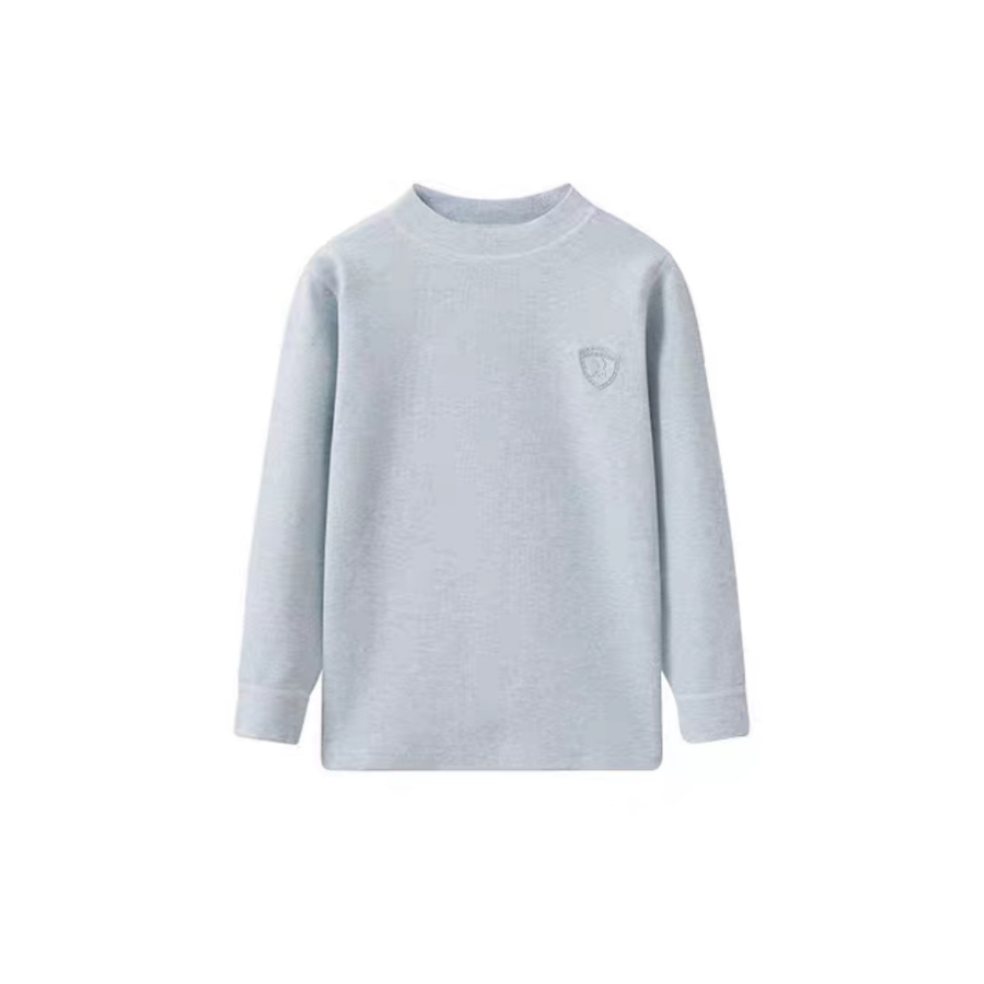 Ding-colored cotton single top-blue solid color