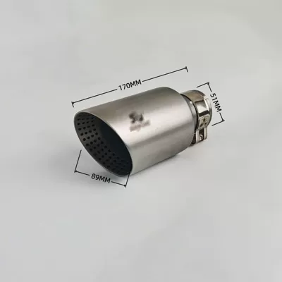 Exhaust pipe mesh silencer tailpipe, car - 02-89a89mm51-interface-sandblasting