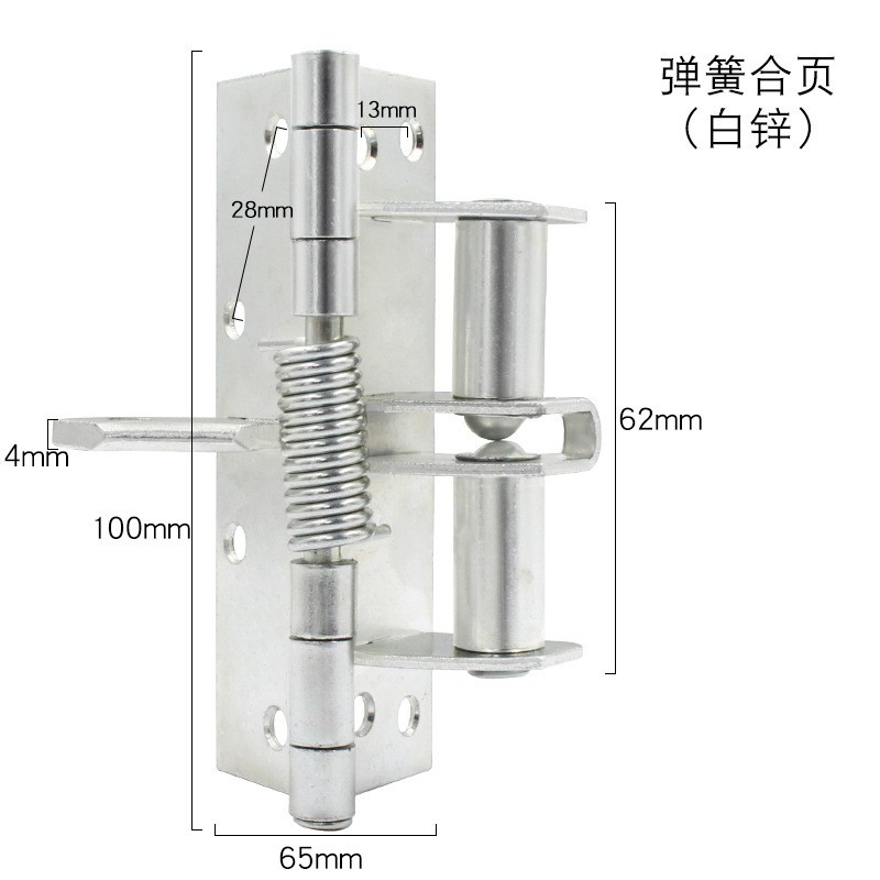 Puerta de entrada libre bidireccional con bisagra de resorte abierta automática de rebote doble puerta de cintura de 4 pulgadas y 5 pulgadas de hardware de acero inoxidable