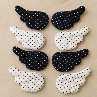 新款7cm超声波双面波点翅膀发饰diy饰品配件发卡帽子服饰手工辅料