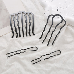 怠け者の棚卸器のつや消しの鉄製のかんざしは団子の頭を挿します。