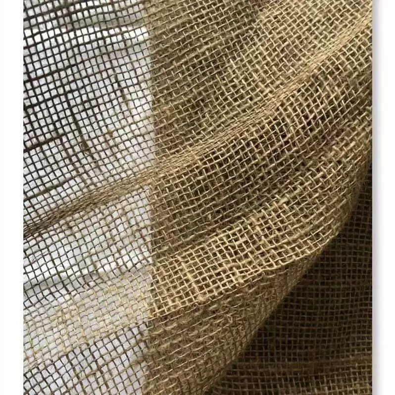 麻布布料加厚黄麻装饰背景布diy桌布老粗布麻袋布中国风天然麻