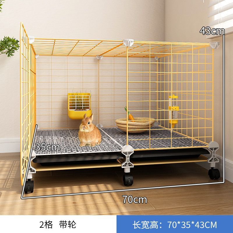 ウサギのかごの家庭用特大サイズの二階のプラットフォームのフルセットのウサギの巣はトイレの小さい別荘の室内で専用の大きい空間を養います。|undefined