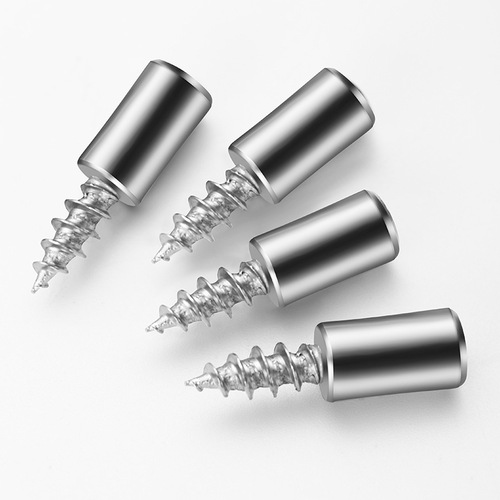 Hole-free one-piece self-tapping screw laminate nail pellet cabinet wardrobe rack movable partition holder glass layer nail holder