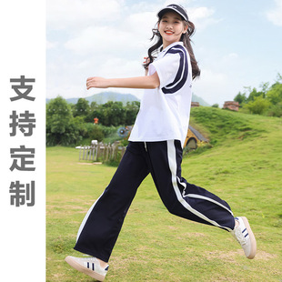 Junior high school student summer wear girl new 2022 high school student polo shirt short sleeve two-piece suit sports 20151