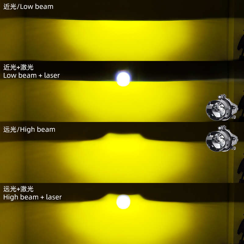 3inch ペアの直接レーザーフォグランプレンズ車 LED フロントフォグランプ修正された遠近統合超高輝度レーザーフォグランプ|undefined