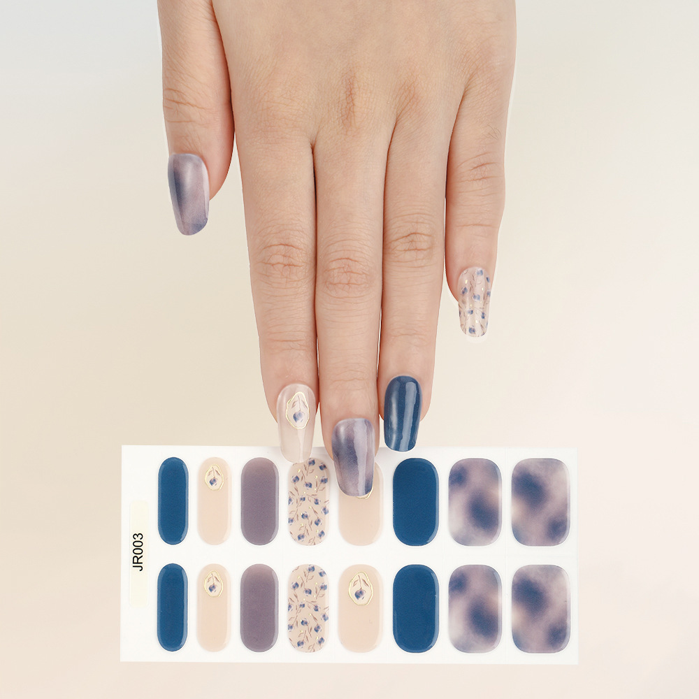 Uña de fototerapia UV gel semi-curado pegatinas impermeables completamente pegatinas semi-curado de segunda generación parche de uñas de gel blando