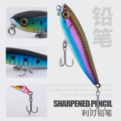 Lure for Sharks|Micro Floating Penetrator Lead Head 6cm 3.2g Surface Wave Zipper Dog Bionic Hard Baits Fishing Lure Zipper Dog