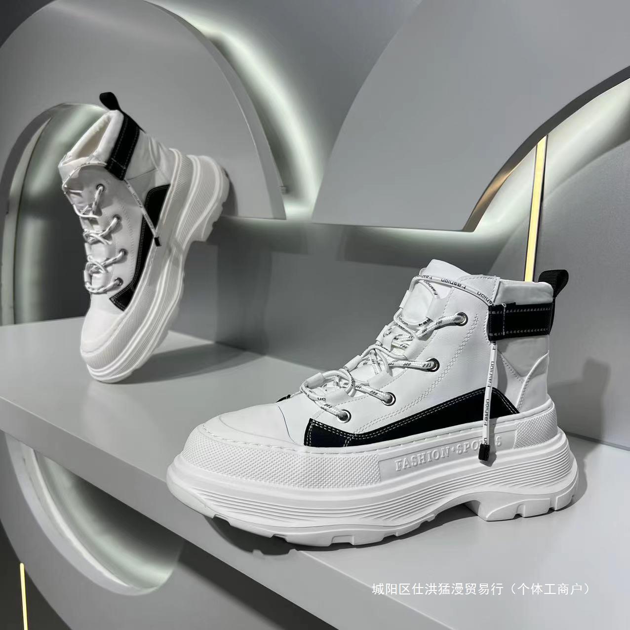 ✅qly high-top men's shoes 2024 new summer men's British Martin boots…