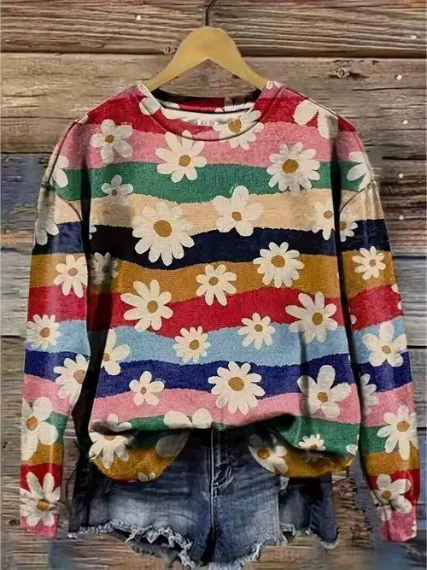 Women's Long-Sleeved T-Shirts Are Directly Supplied by Cross-Border E-Commerce to Their Own Factories. the Supply Is Stable and Diverse. 3D Printing Is Available for Export