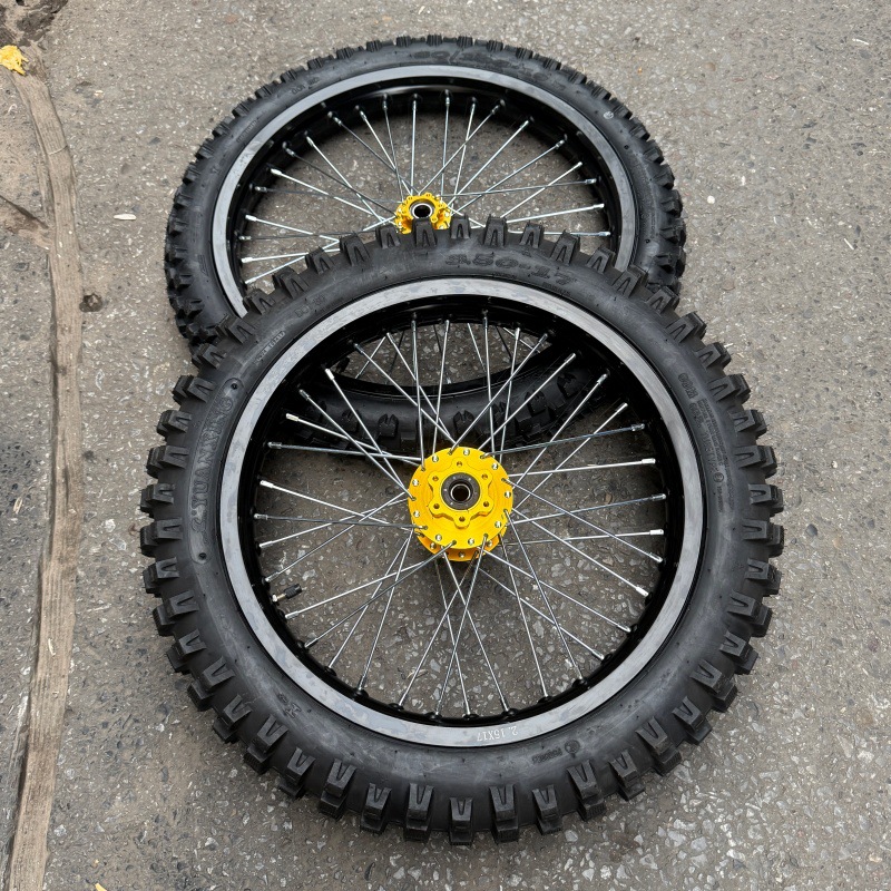 Light Bee modified front 19-inch and rear 17-inch wheel rim assembly, Light Bee X off-road tread tires, aluminum alloy CNC wheel hub