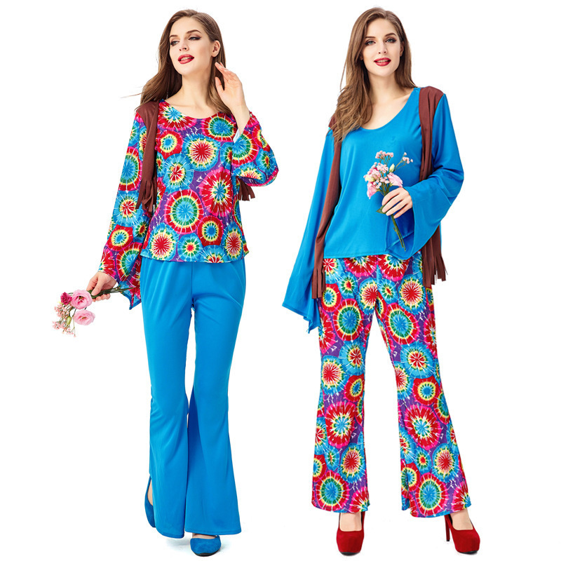 European and American 70S Country Singer Cosplay Hip-Hop Singer Retro Flared Pants Couple Outfit Halloween Costume European and American 70S Country Singer Cosplay Hip-Hop Singer Retro Flared Pants Couple Outfit Halloween Costume
