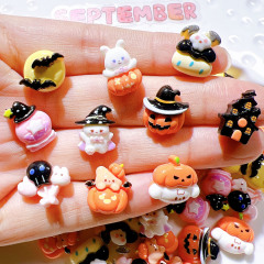 樹脂ジュエリーアクセサリー卸売 diy アクセサリー手作り材料靴バックル帽子クリーム粘着ステッカーミニハロウィン