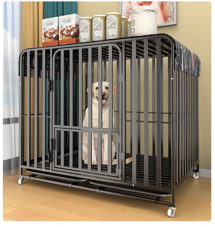 狗笼子大型犬中型犬狗笼带厕所分离家用室内外金毛拉布拉多宠物笼-阿里巴巴