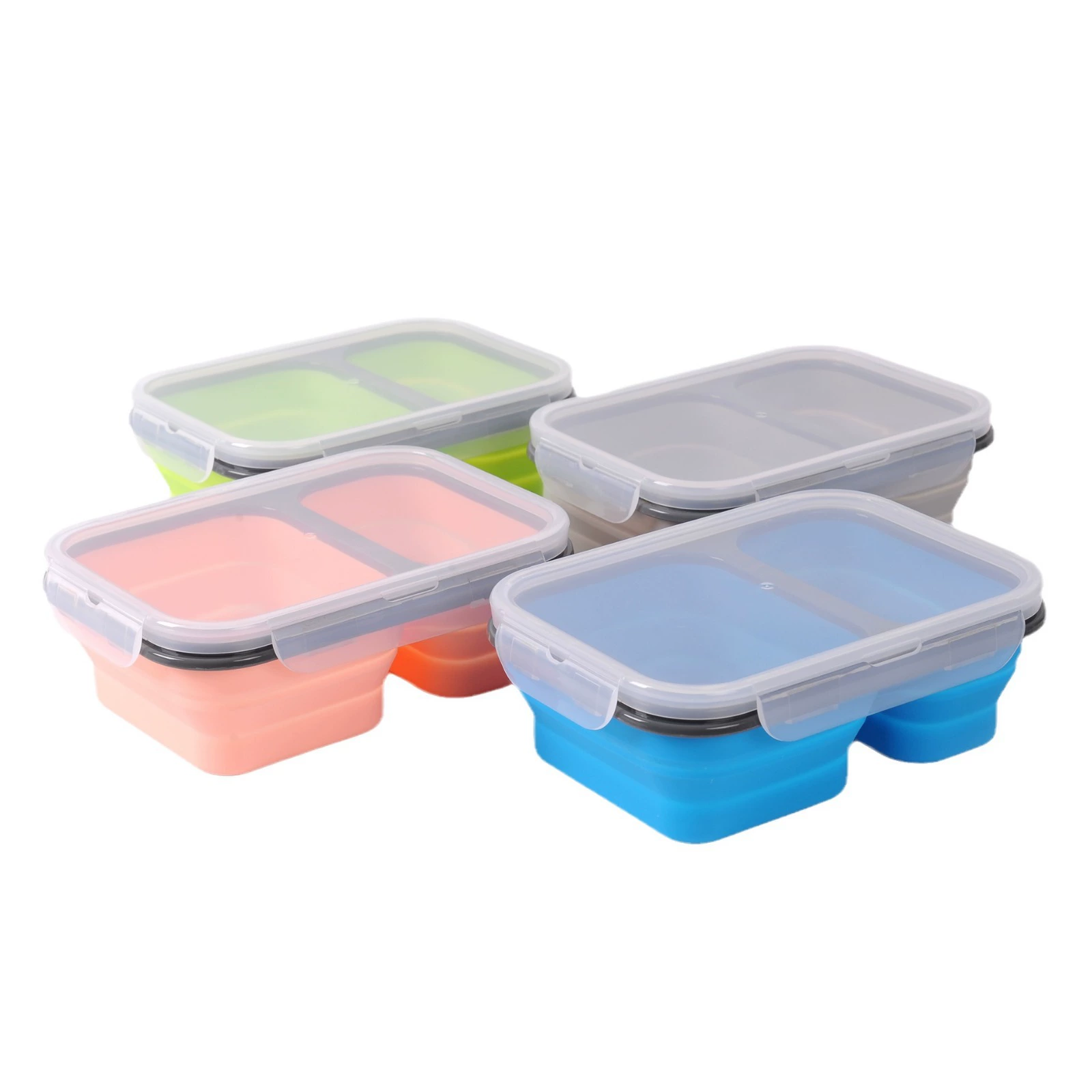 Silicone handheld foldable thermos, lunch box