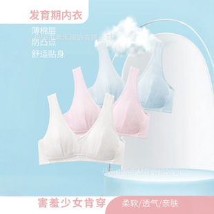 Girls' Underwear Developmental Junior High School Senior high school Students Small Vest Girls' Children's Pure Cotton plus size Thin Bra