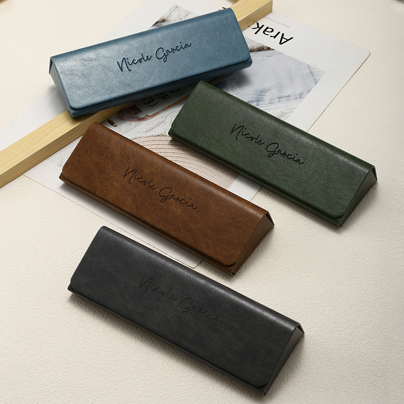 Factory Batch Pressure-Resistant Cowhide Pattern Triangular Glasses Case Optical Myopia Anti-Blue Light Anti-Pressure Glasses Case Can Print Logo Factory Batch Pressure-Resistant Cowhide Pattern Triangular Glasses Case Optical Myopia Anti-Blue Light Anti-Pressure Glasses Case Can Print Logo