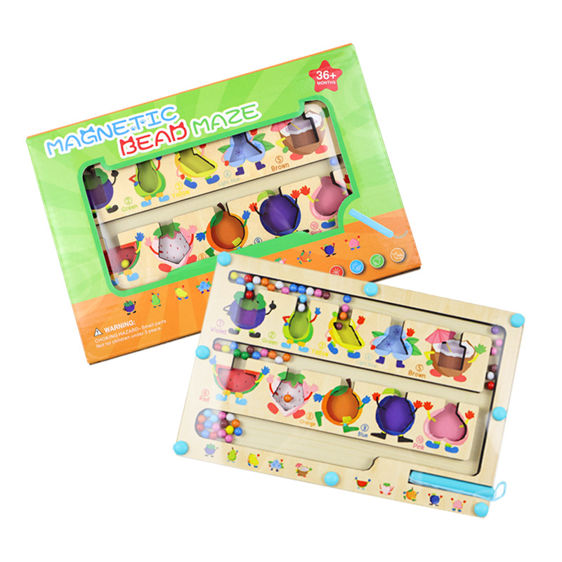 Contando magnético para niños transfronterizos Tablero de clasificación de color Clasificación de color Pluma magnética Juego de desplazamiento de cuentas Rompecabezas Juego de educación temprana