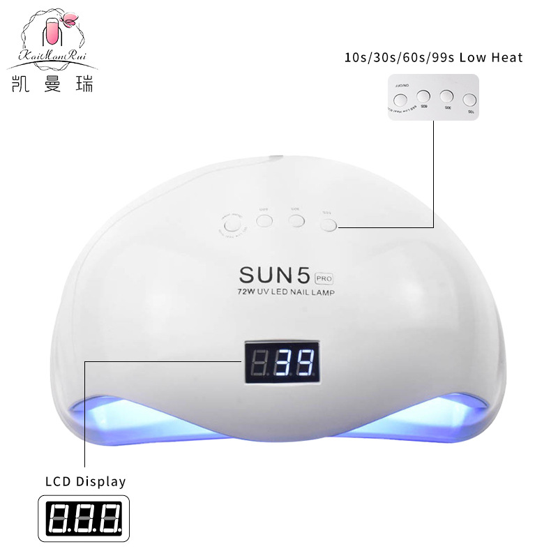 Lámpara de uñas Sun5pro de Amazon, lámpara de fototerapia UV LED, lámpara de curado de uñas para salón de belleza, máquina de uñas para esmalte de gel, transfronteriza.