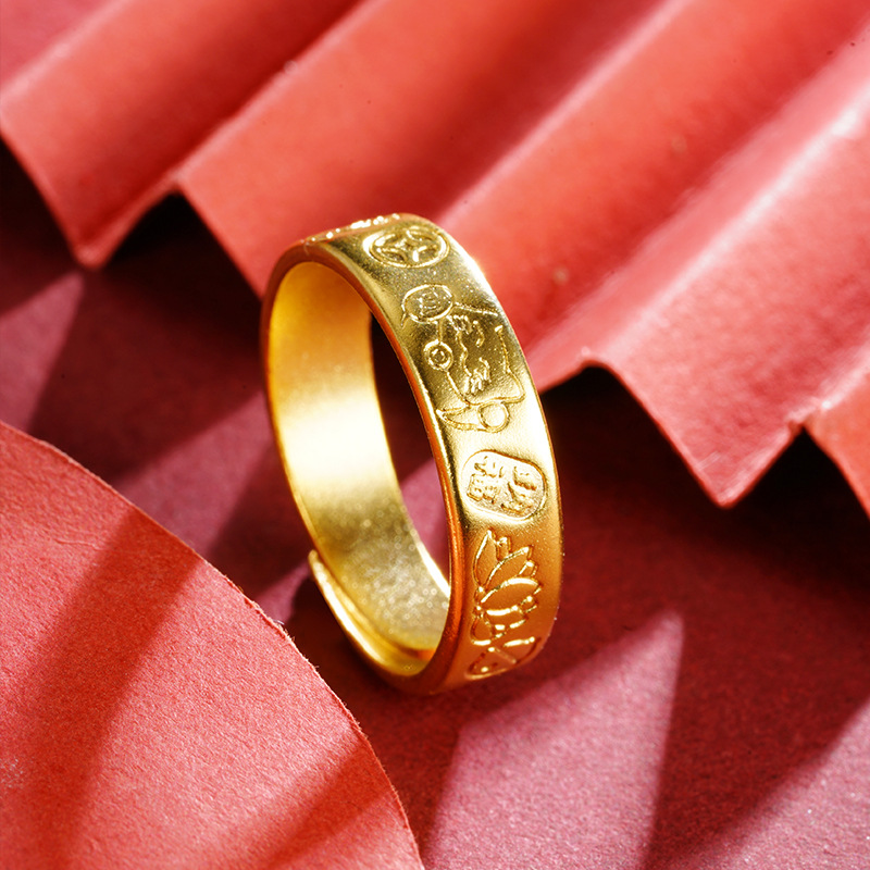 Vietnam Sha Jin Ji Yan Lotus cobre gato lindo anillo Yiwu accesorios fabricantes directamente para joyas de estilo chino