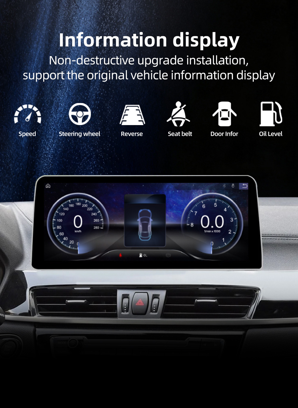 Smart Car Central Control Large Screen Suitable for Bmw X1 F48 F49 X2 F39 Bluetooth Navigation 2016-2021