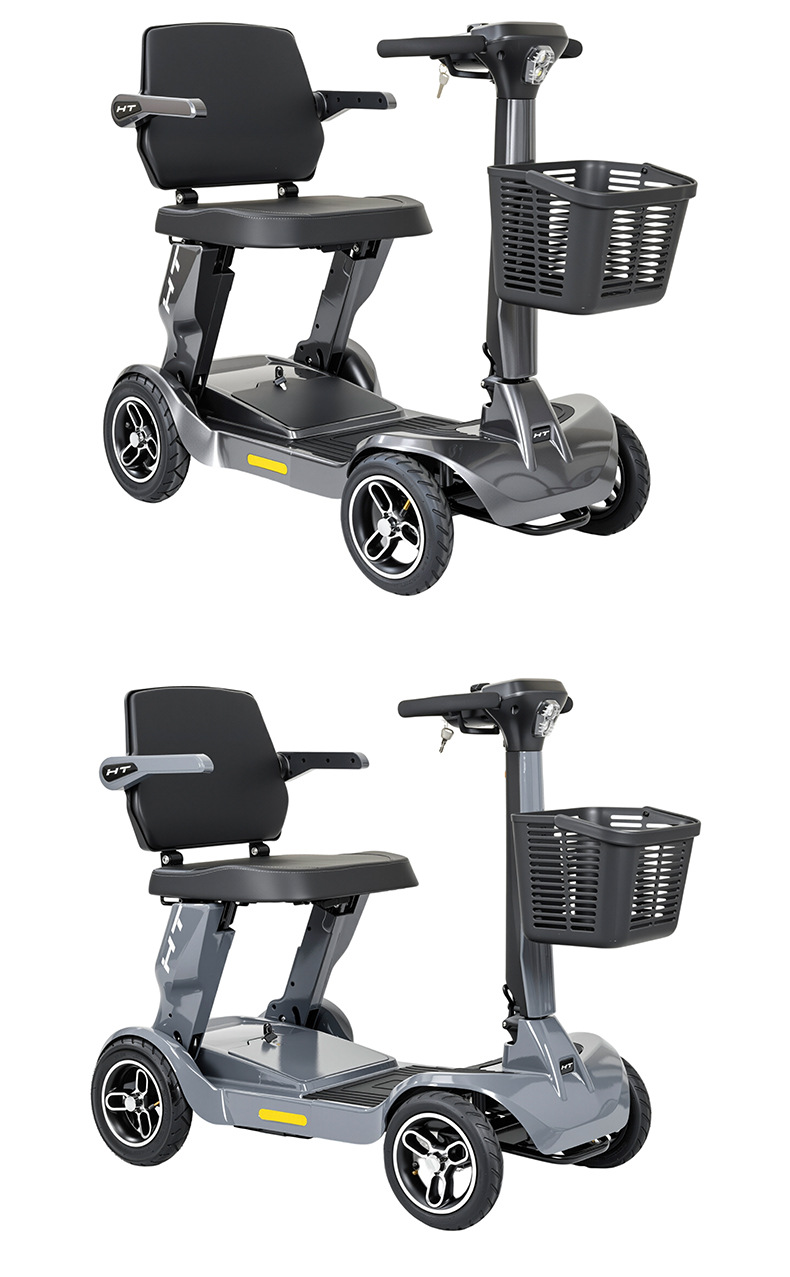 New four-wheeled electric vehicle, designed for seniors, a convenient and age-friendly small, foldable electric scooter for home use