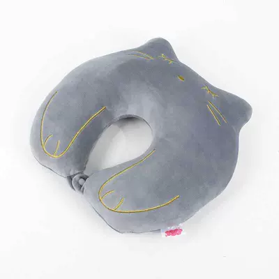 Headrest Neck Pillow Driving Travel Men - down-cotton-gray-cat-non-removable-and-washable-default