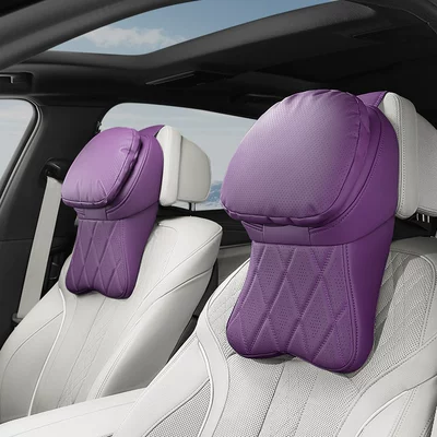 Headrest | Integrated Gl8/Regal/Lacrosse/Verano/Envision Plus/Enclave - misty-purple-perforated-double-core-headrest-2-pack