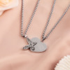 Brand necklace stainless steel for beloved, pendant suitable for men and women, accessory, European style, simple and elegant design, wholesale