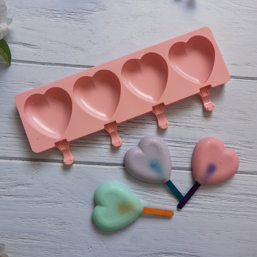 4 compañías de gran amor helado 486 helado de silicona molde de hielo para hacer hielo para suministros de fiesta de verano
