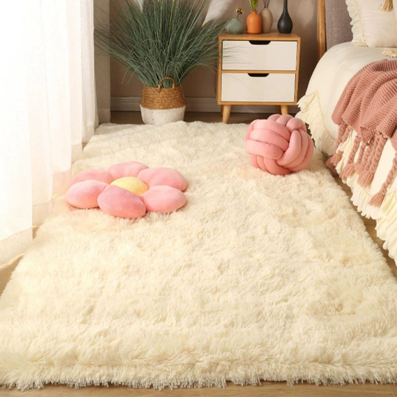 Ковер для спальни, утолщенное кремовое стильное прикроватное одеяло для девочек, плюшевое, устойчивое к пятнам, стильное, большой площади, напольный коврик для всей комнаты