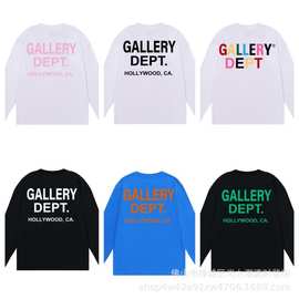 欧美潮牌众多明星同款Gallery字母基础款印花男女宽松短袖T恤打底