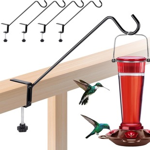 Deck Bird Feeder Hanger for Railing- Heavy Duty Steel Hook
