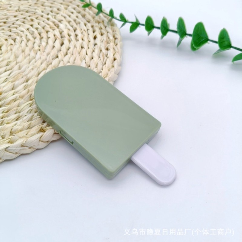 冰淇淋镜梳一体二合一手扶持镜少女心可爱卡通梳子印Logo补妆小镜|undefined