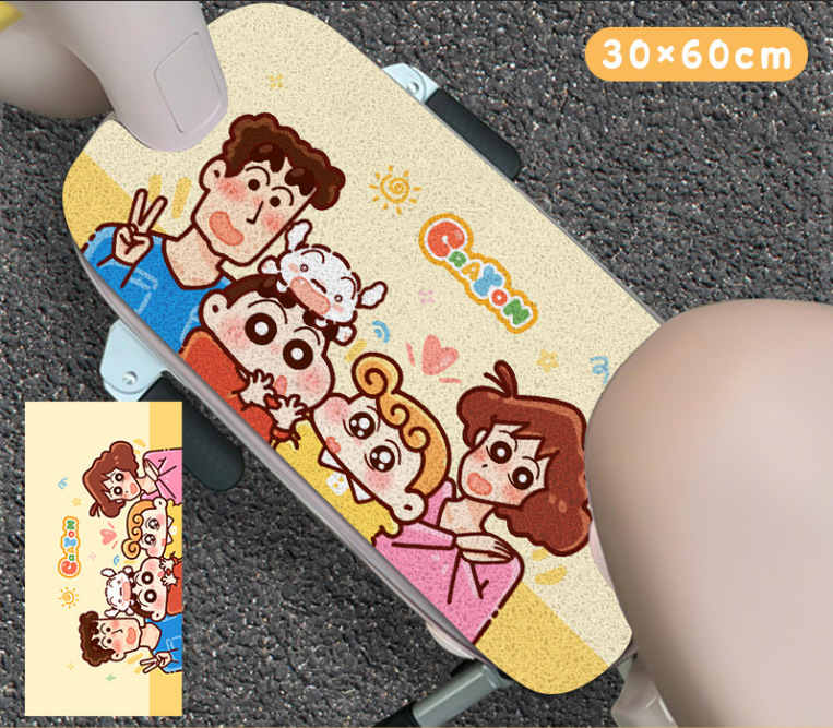 Cute cartoon silk loop electric vehicle floor mat, wear-resistant, protects from mud and sand, easy to clean, direct factory sales and delivery