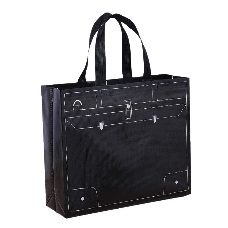 Bolsa de tela no tejida ecológica personalizada nombre de la tienda para almacenar ropa de hombre zapatos bolsas de gran capacidad bolsa de embalaje de alta calidad