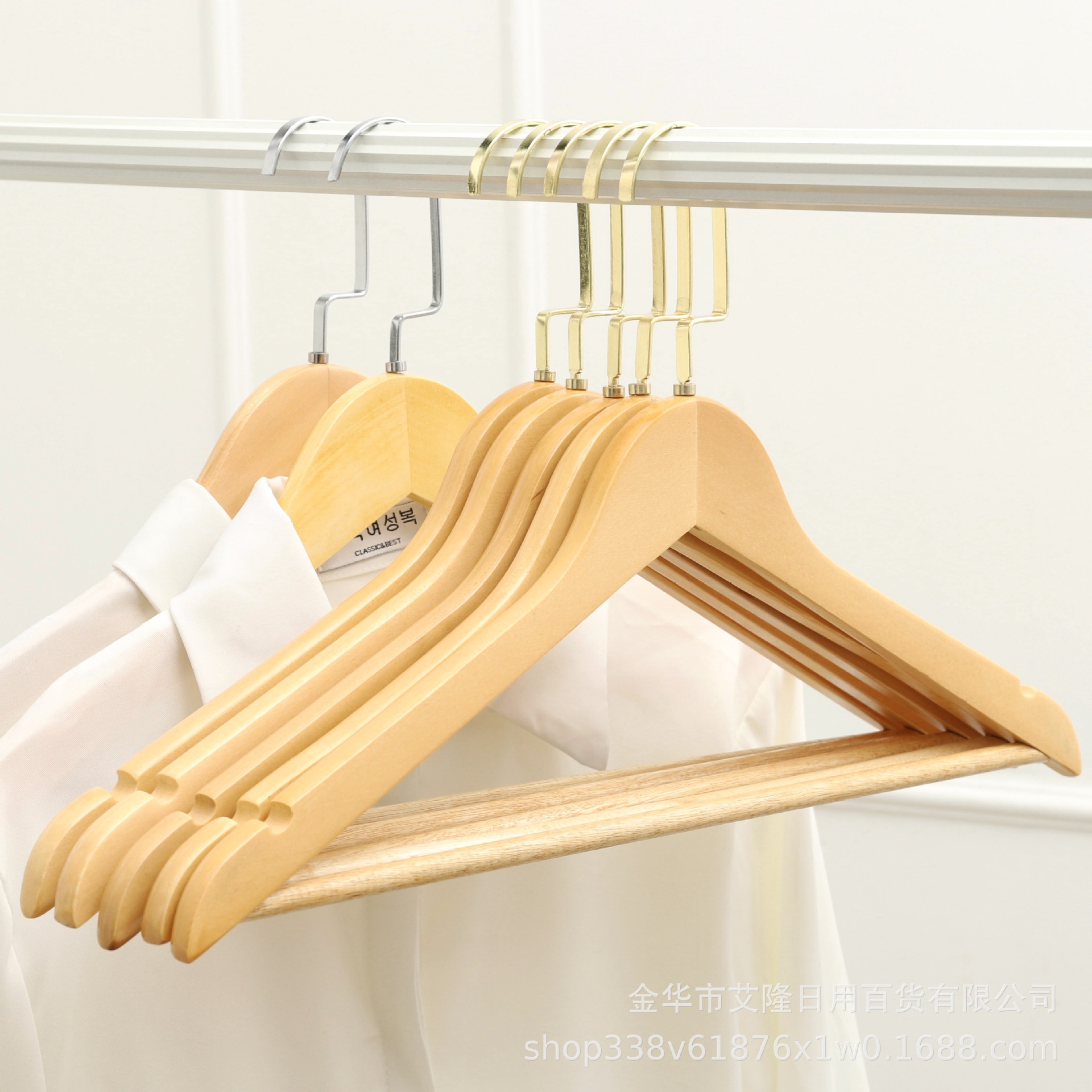 Hotel tienda de ropa percha de madera para el hogar percha de ropa para adultos percha de ropa de madera maciza percha de ropa al por mayor